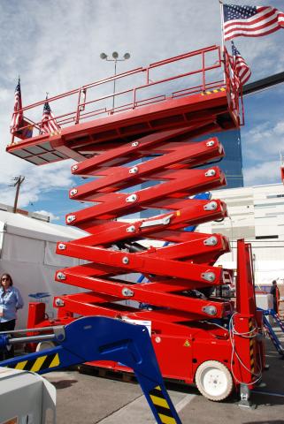 New PB Scissor Lift Provides a Narrow Base, High Platform Height 